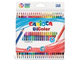 Színes ceruzakészlet kétvégű 24db-os 48 színnel - Carioca