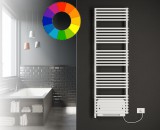 Színes elektromos radiátor - Cordivari Gloria 22 Blower 490x790 fehér design törölközőszárító kényszerkeringetésű radiátor 500W fűtőbetéttel