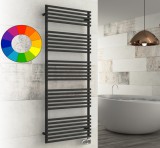 Színes elektromos radiátor - Cordivari Gloria 22 Electric 430x790 fekete színű design törölközőszárító 400 W fűtőbetéttel. Rendelhető fekete piros kék sárga zöld barna lila narancs drapp színben