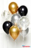 SZÍNES Happy Birthday Fashion léggömb, lufi 8 db-os szett 11 inch (27,5cm)