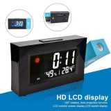 Színes kijelzős ébresztőóra dátum kivetítővel