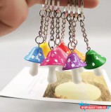 Színes Mini Gomba Kulcstartó