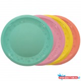 Színes Pastel Mixed micro prémium műanyag lapostányér 4 db-os szett 21 cm