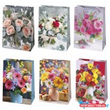SZÍNES Virág Bouquet papír ajándéktasak, ajándékzacskó 23x32x11 cm