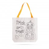 Színezhető ajándéktáska - halloweeni tök - 4 filccel