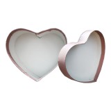 Szív alakú ajándékdoboz, ékszertartó doboz 11 x 5,5 cm - Rosegold