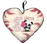 Szív alakú párna, A legszebb érzés, panda maci