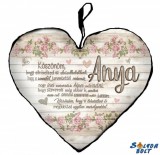 Szív alakú párna, Anyák napja, Anya köszönöm, hogy elviselted az elviselhetetlent