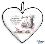 Szív alakú párna, Nem vagyok tökéletes...macik, szeretlek