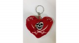Szív alakú plüss kulcstartó