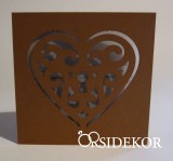 Szív kulcslyuk, áttört mintás esküvői meghívó