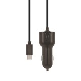 Szivartöltő, autós töltő, Micro usb, 2,1A, fekete, Maxlife MXCC-02