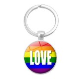 Szivárványos LOVE kulcstartó