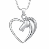 Szíves ló nyaklánc