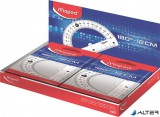 Szögmérő, műanyag 180°-os kínáló dobozos MAPED "Essentials"