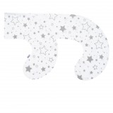 Szoptatós C alakú párnahuzat New Baby szürke csillagok 285 x16