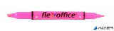 Szövegkiemelő, 1,0/4,0 mm, kétvégű, FLEXOFFICE "HL01", rózsaszín