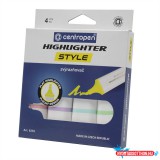 Szövegkiemelõ 1-4,6mm, vágott hegyû, Centropen 6252 pasztell, 4 különféle szín