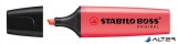 Szövegkiemelő, 2-5 mm, STABILO "BOSS original", piros