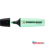 Szövegkiemelõ 2-5mm, vágott hegyû, STABILO Boss original Pastel menta