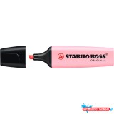 Szövegkiemelõ 2-5mm, vágott hegyû, STABILO Boss original Pastel pink