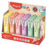 Szövegkiemelő display, 1-5 mm, MAPED "Fluo Peps Flex Pastel", pasztell szín [24 db]
