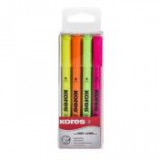 Szövegkiemelő készlet, 0,5-3,5 mm, KORES, 4 különböző szín [4 db]