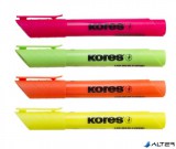Szövegkiemelő készlet, 0,5-5 mm, KORES "High Liner Plus", 4 különböző szín
