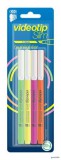 Szövegkiemelő készlet, 1-3 mm, ICO "Videotip Slim", 4 különböző szín
