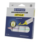 Szövegkiemelõ készlet 1-4,6mm, vágott hegyû, Centropen 6252 pasztell, 4 klf. szín