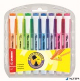 Szövegkiemelő készlet, 1-4 mm, STABILO "Swing Cool", 8 különböző szín