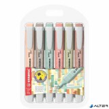 Szövegkiemelő készlet, 1-4 mm, STABILO "Swing cool NatureCOLORS", 6 különböző szín