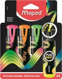 Szövegkiemelő készlet, 1-5 mm, MAPED Fluo Peps Flex, 4 különböző szín (IMA740300)