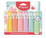 Szövegkiemelő készlet, 1-5 mm, MAPED Fluo Peps Quality, 6 különböző pasztell szín (IMA742558)