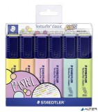 Szövegkiemelő készlet, 1-5 mm, STAEDTLER "Textsurfer Classic Pastel 364 C", 6 különböző szín