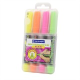 Szövegkiemelõ készlet, 1-5mm, rugalmas vágott hegyû, Centropen 8542, 4 klf. szín