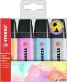 Szövegkiemelő készlet, 2-5 mm, STABILO "BOSS original Pastel", 4 különböző szín