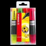 Szövegkiemelõ készlet 2-5mm, vágott hegyû STABILO Luminator, 4 klf. szín