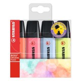 Szövegkiemelõ készlet STABILO Boss Original Pastel 1-5mm 4 darabos