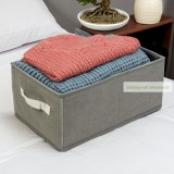 Szövet tárolódoboz, 38,5 x 24 x 16,5 cm, szürke