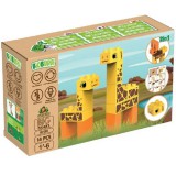 Sztyeppe - 2 az 1-ben zsiráf vagy jávorszarvas | építőjáték | 14 db építőkocka | BiOBUDDi BB-0103