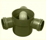 Szuezszifon, 3 ágú, tokozott, gumigyűrűvel