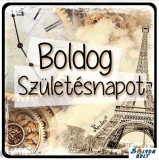 Születésnapi hűtőmágnes, Boldog születésnapot, Párizs