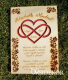 Szülőköszöntő fa tábla dekoráció