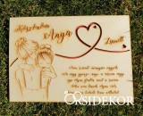 Szülőköszöntő fa tábla dekoráció