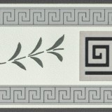 Szürke-fekete széles görög mintás bordűr