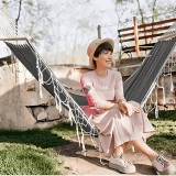 Szürke kerti függőágy, 200 x 100 cm