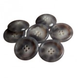 Szürke márványos 4 lyukas gomb 7 db - os csomagban - 18 mm