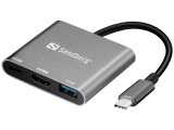 Sandberg USB-C Mini Dock HDMI+USB Gray 136-00