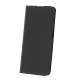 Smart Soft Samsung Galaxy S24 Plus (2024) oldalra nyíló mágneses könyv tok szilikon belsővel fekete